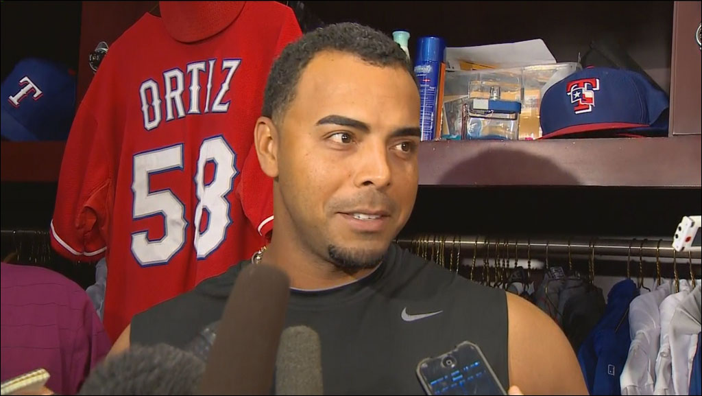 Nelson Cruz Texas Rangers 2011 World Series Jersey