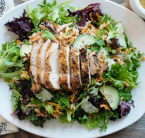 modern market salad dressing ingredients Modern Market Style Salad w/champagne vinaigrette #saladsoftiktok  #thesaladlab #champagnevinaigrette #sparklingwine #gloriaferrer  #blancdeblanc