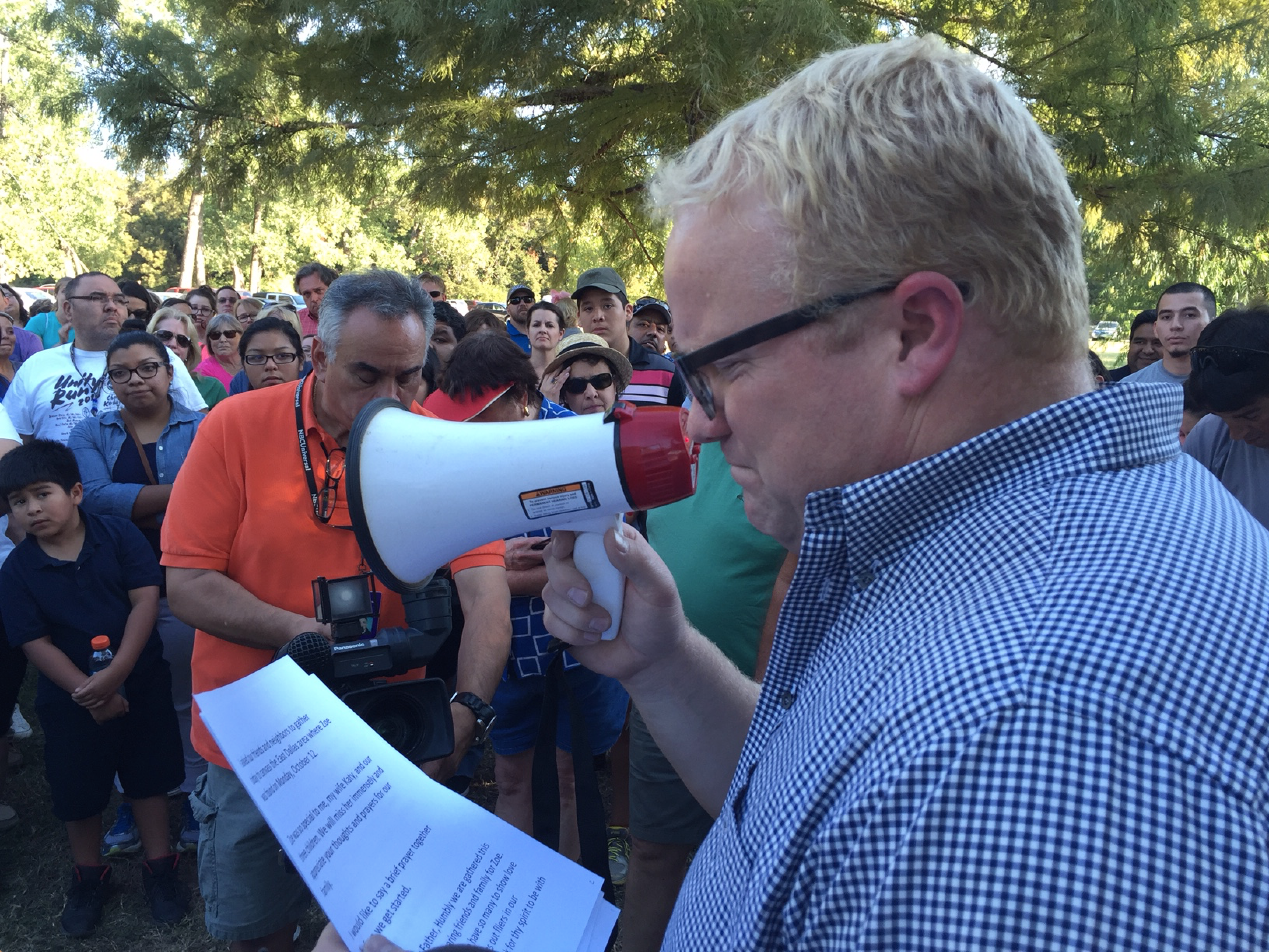 Volunteers canvass community, search