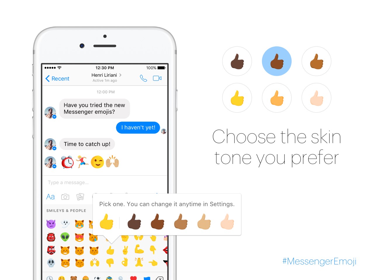 Facebook Messenger adds more diverse emojis