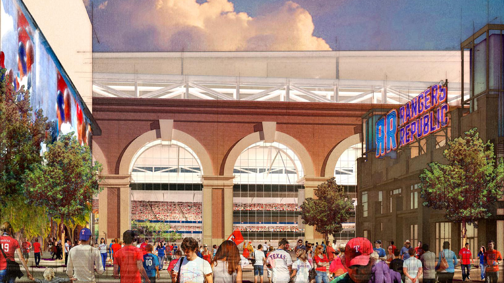 New Texas Rangers Ballpark Renderings Released