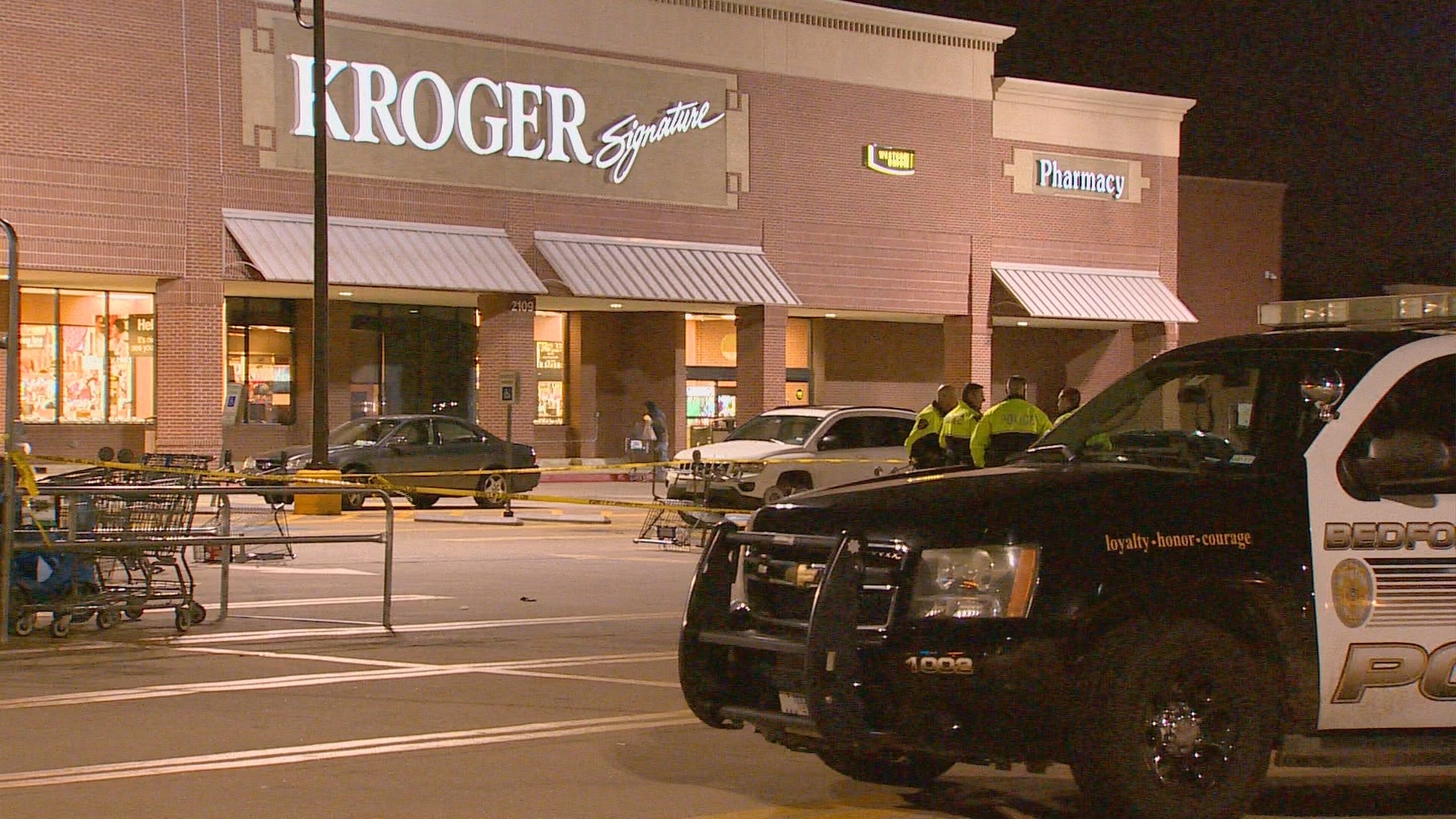 Police Father shot over car damage outside Bedford grocery