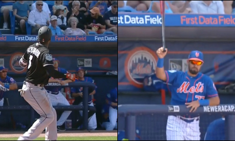 WATCH: Mets player goes viral with one-handed bat catch