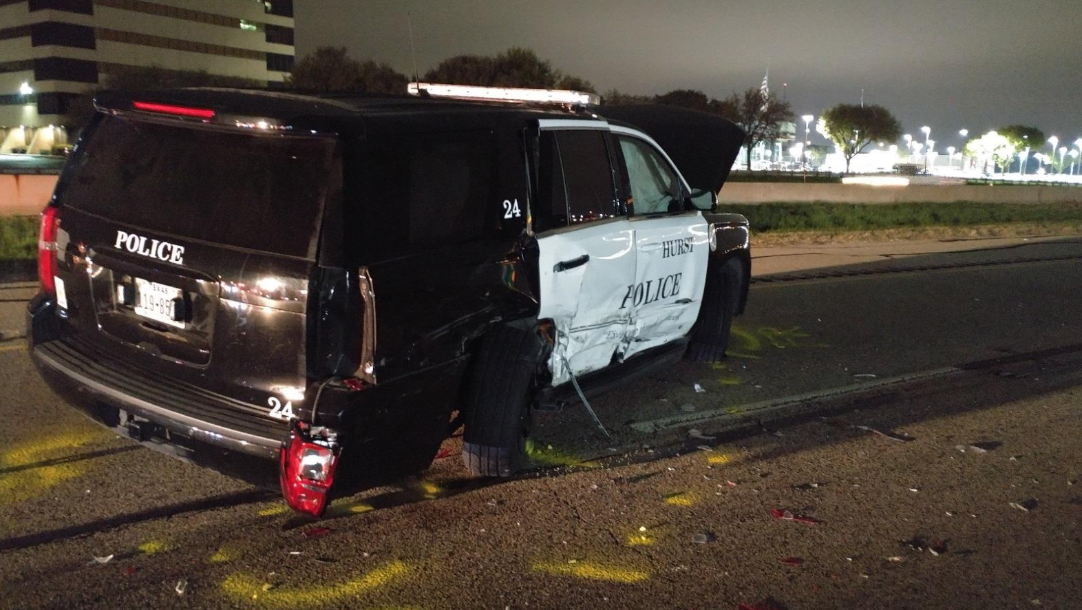 Woman crashes into Hurst police officer vehicle - WFAA.com