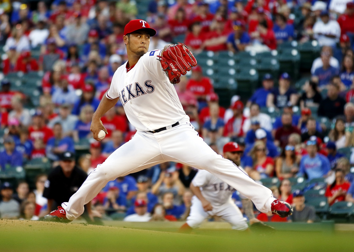 Rangers pitcher Yu Darvish one out from perfection