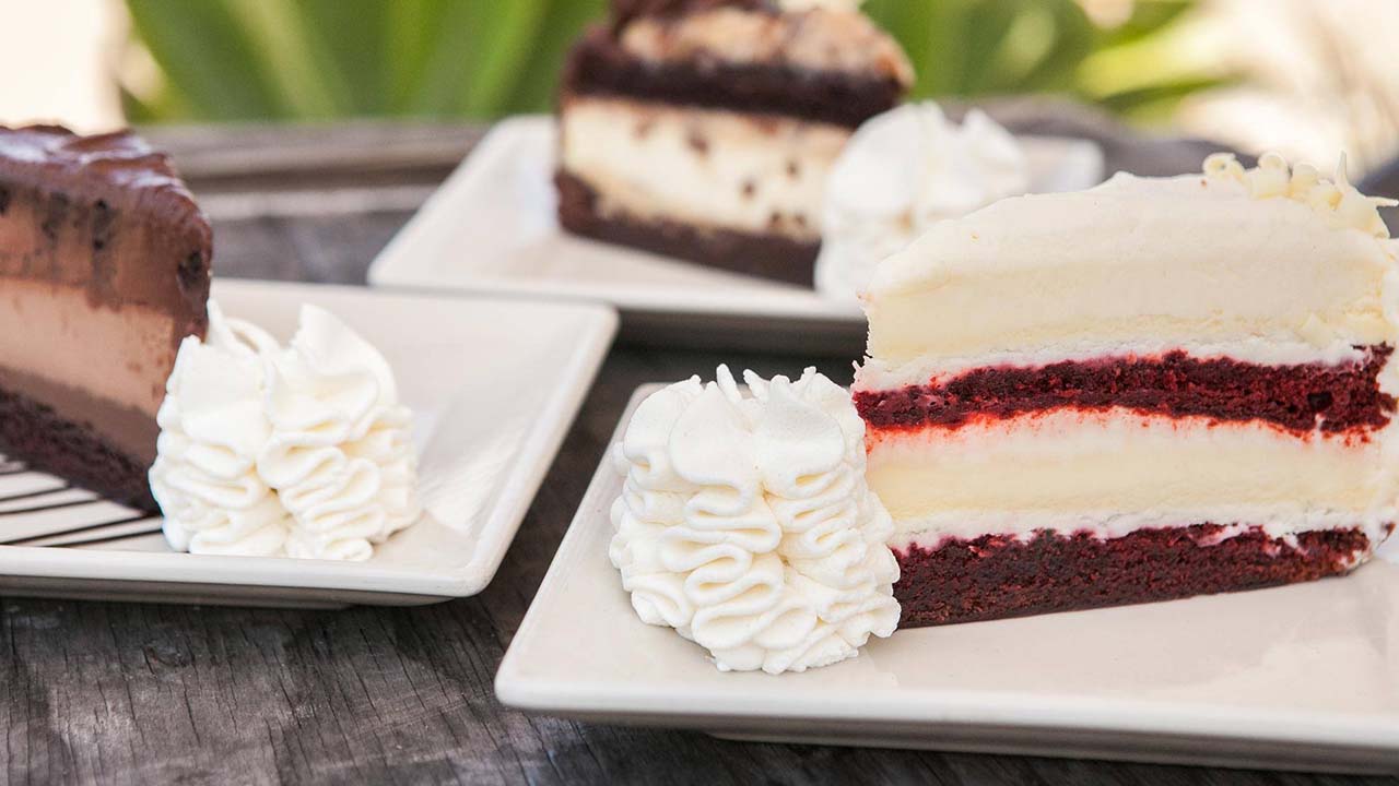 Halfprice cheesecake at Cheesecake Factory