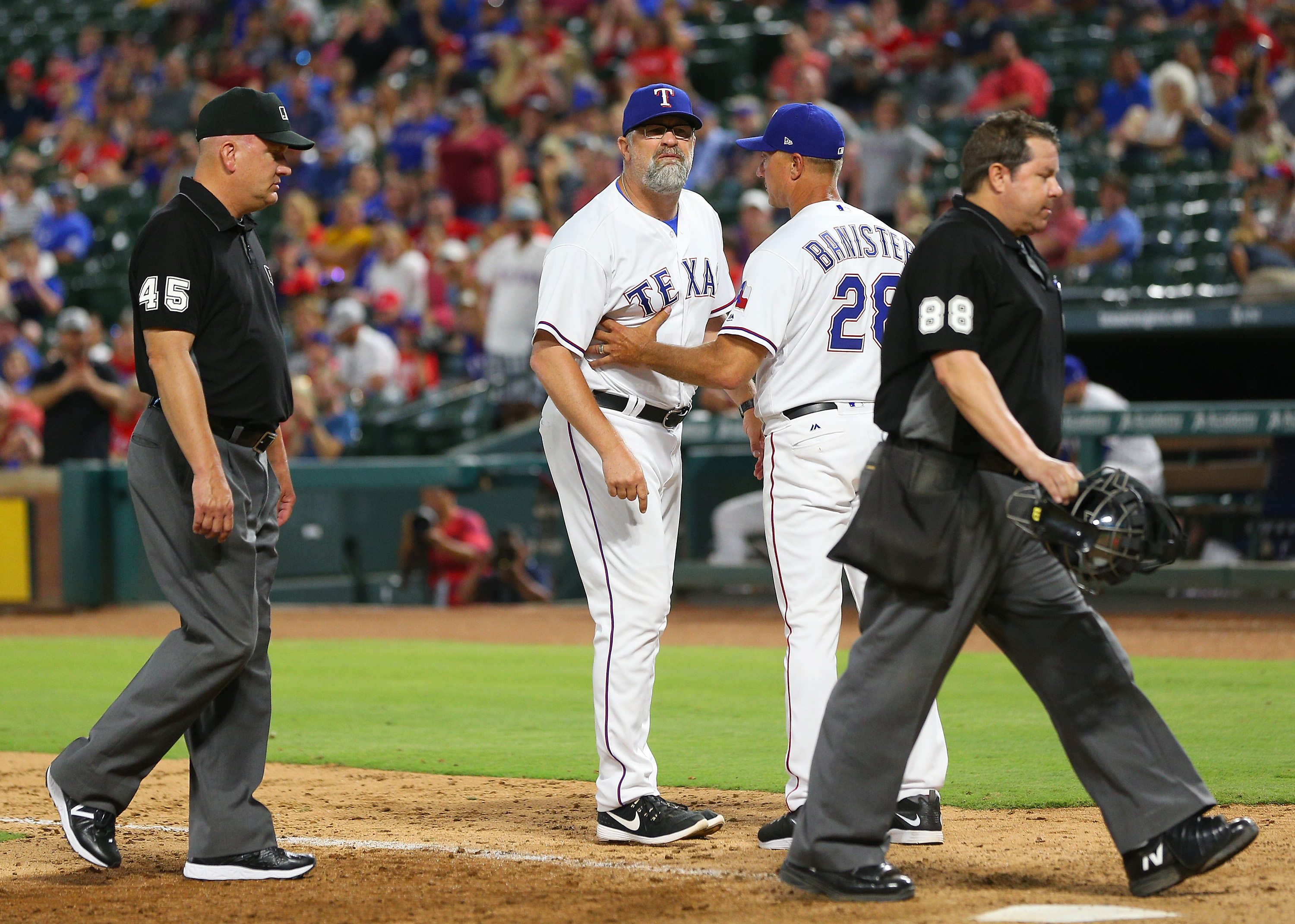 Elvis Andrus and Rougned Odor by Rick Yeatts