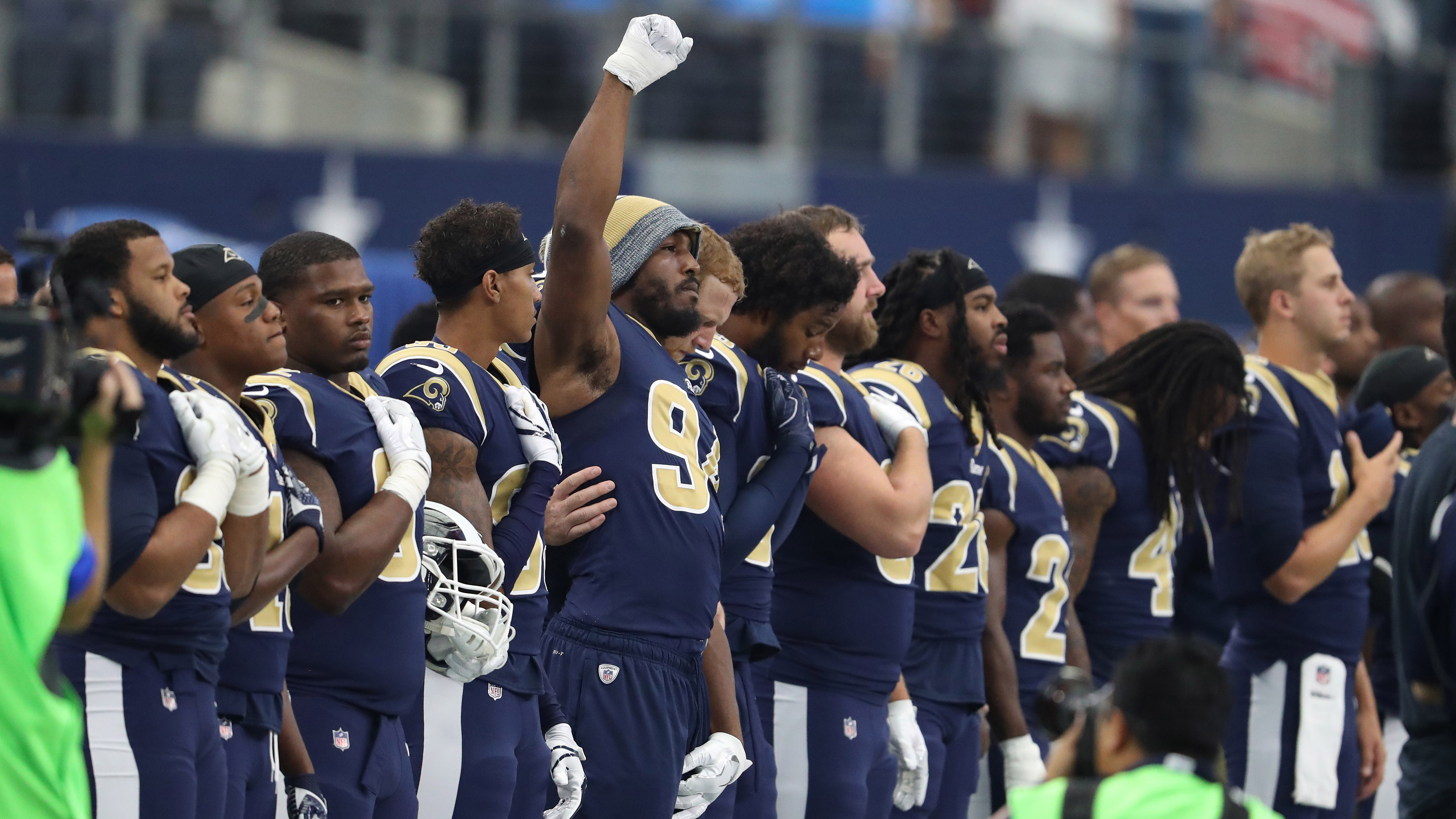 Los Angeles Rams linebacker (94) Robert Quinn on the field in the