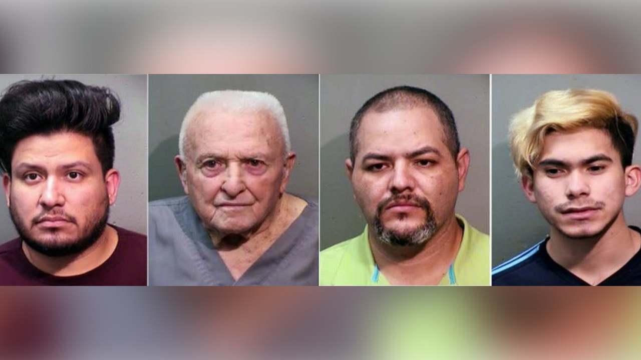 Four accused of indecent exposure after
