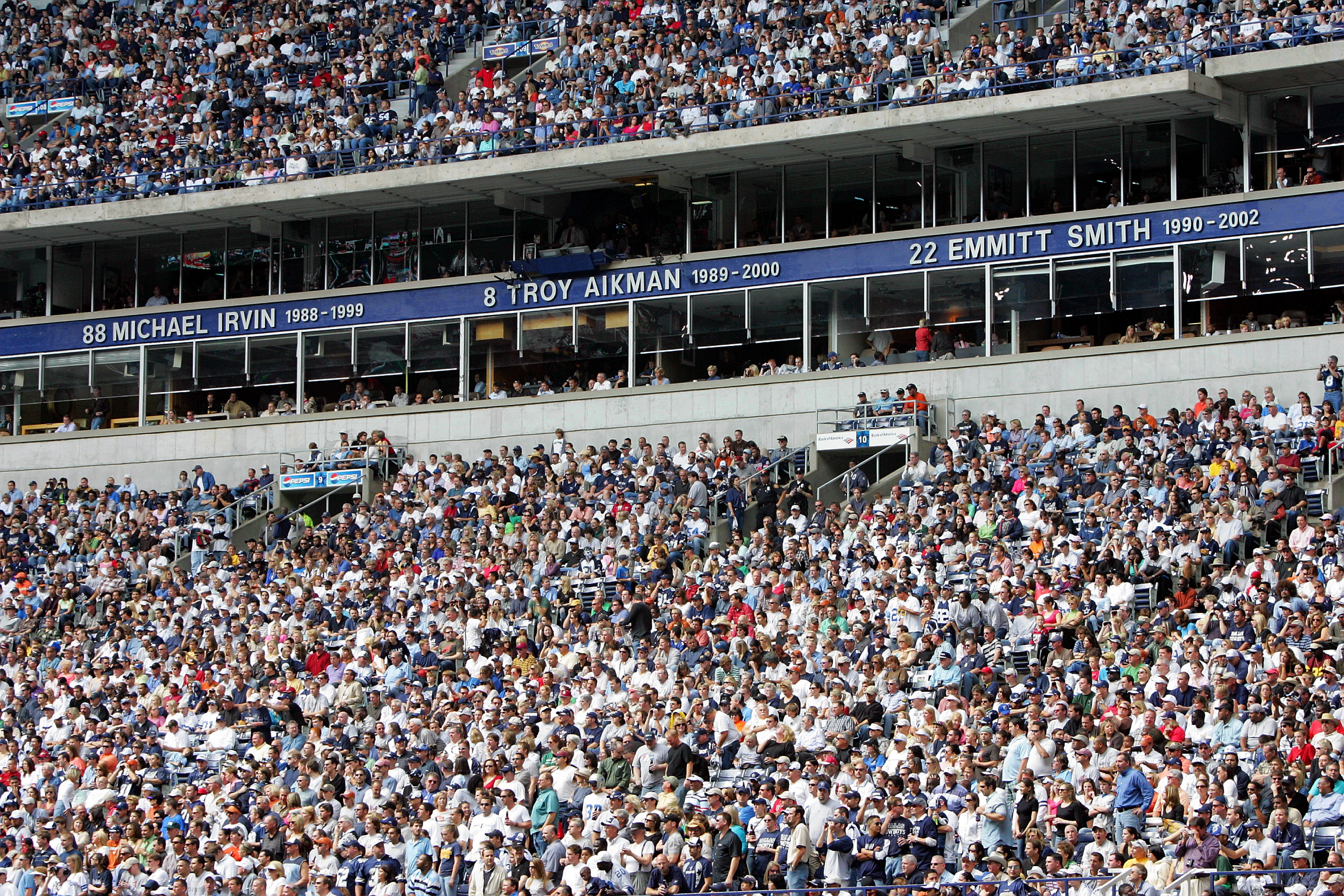 Dallas Cowboys photo with Troy Aikman, Emmitt Smith, Michael Irving