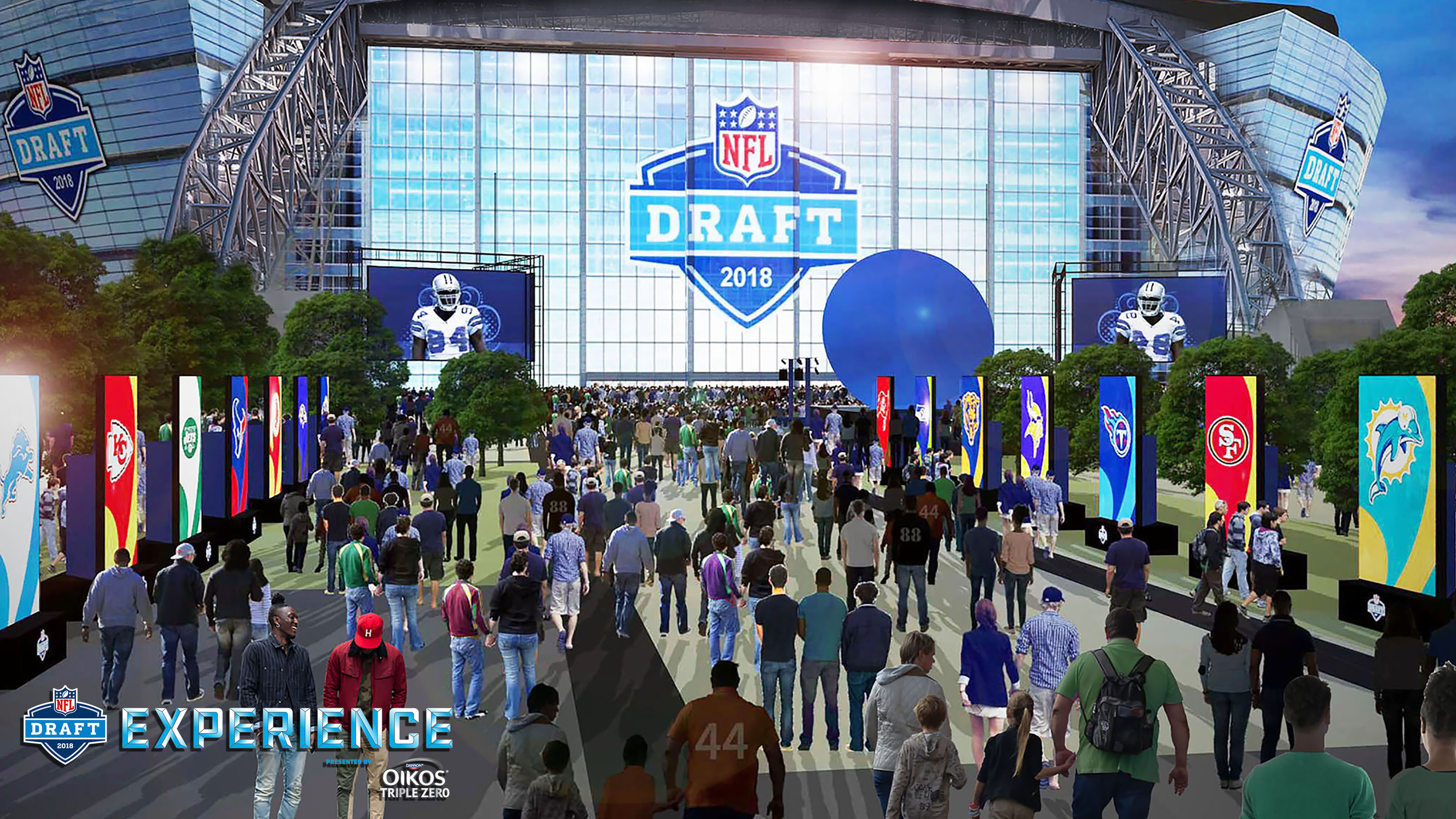 Team spirit: NFL Draft Experience outside of AT&T Stadium is built for  every fan