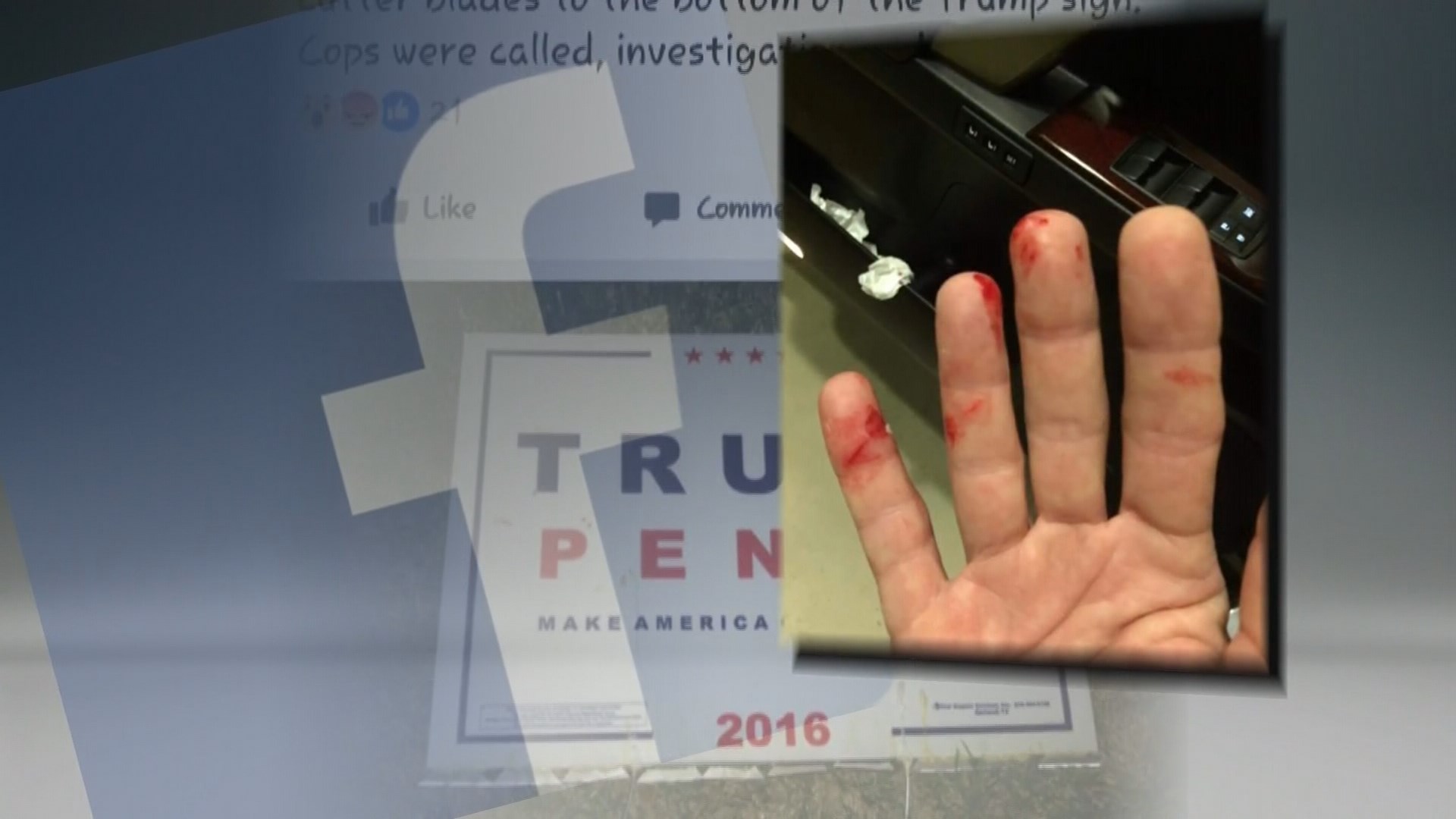 Blades found on campaign sign posted at polling place | khou.com